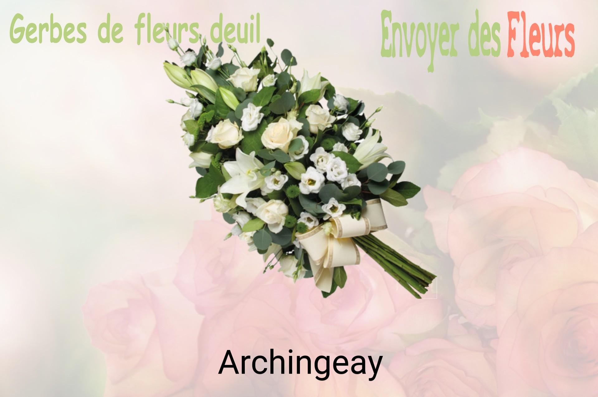 Gerbe de fleurs de deuil livrée à Archingeay